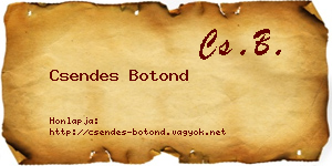 Csendes Botond névjegykártya