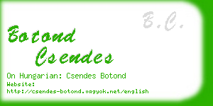botond csendes business card